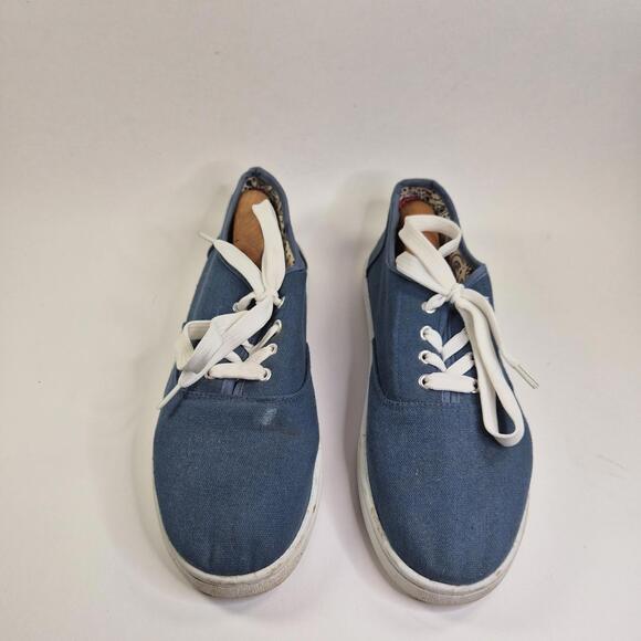Chic Vtg 90s Women's Denim Jean Sz 8 Lace Up Sneakers Shoes - Picture 7 of 9